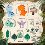 Zafena 17Pcs Dinosaur Cake Topper Set — Safari Birthday Party Decorations