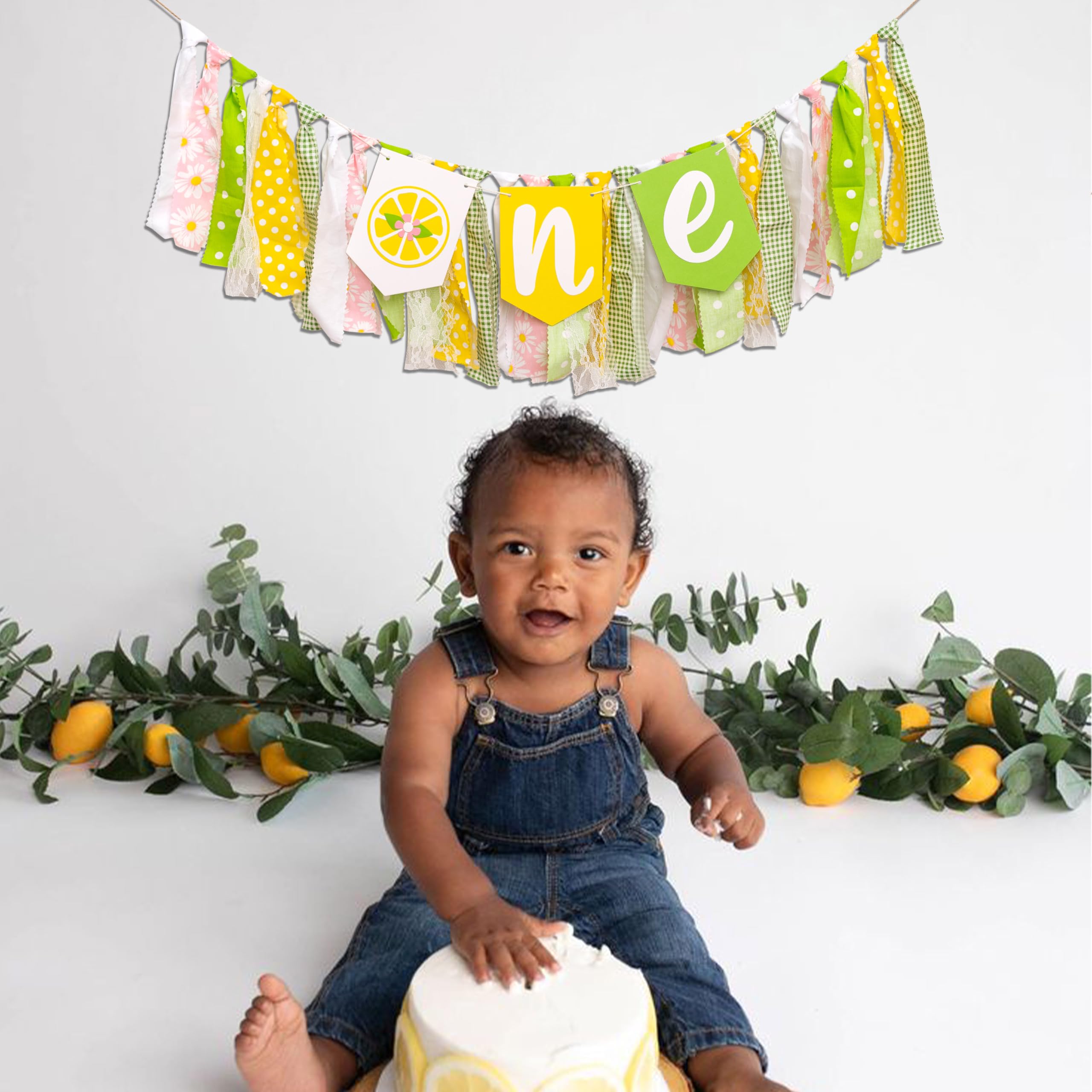 ZAIBIANHAO Lemon First Birthday Banner – Lemonade 1st Birthday Party Decor