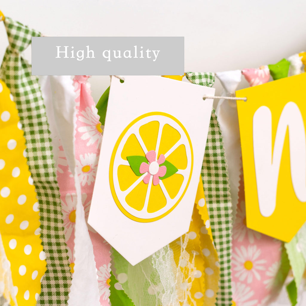 ZAIBIANHAO Lemon First Birthday Banner – Lemonade 1st Birthday Party Decor