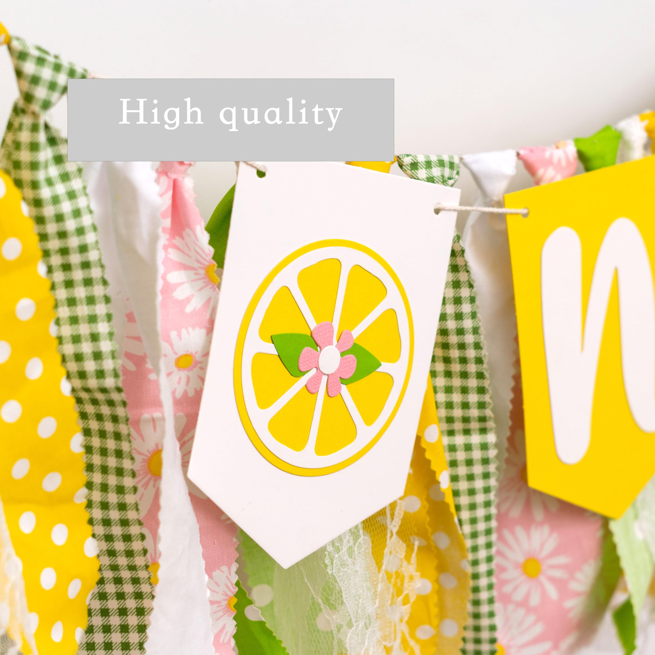 ZAIBIANHAO Lemon First Birthday Banner – Lemonade 1st Birthday Party Decor
