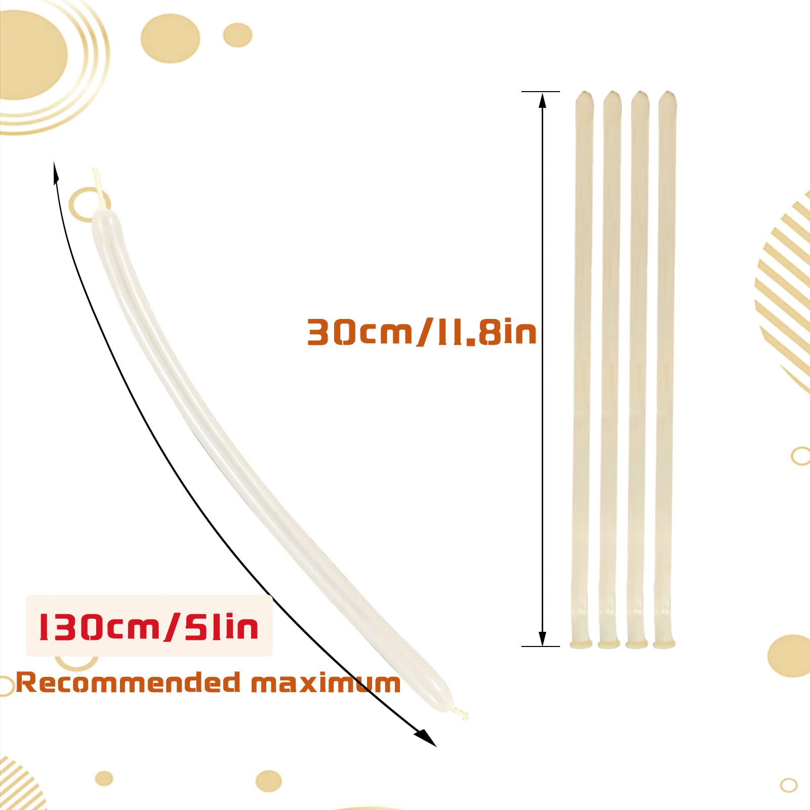 ZBYDNG 260q Clear Long Balloons – Arch, Twisting & Balloon Animals (100pcs)