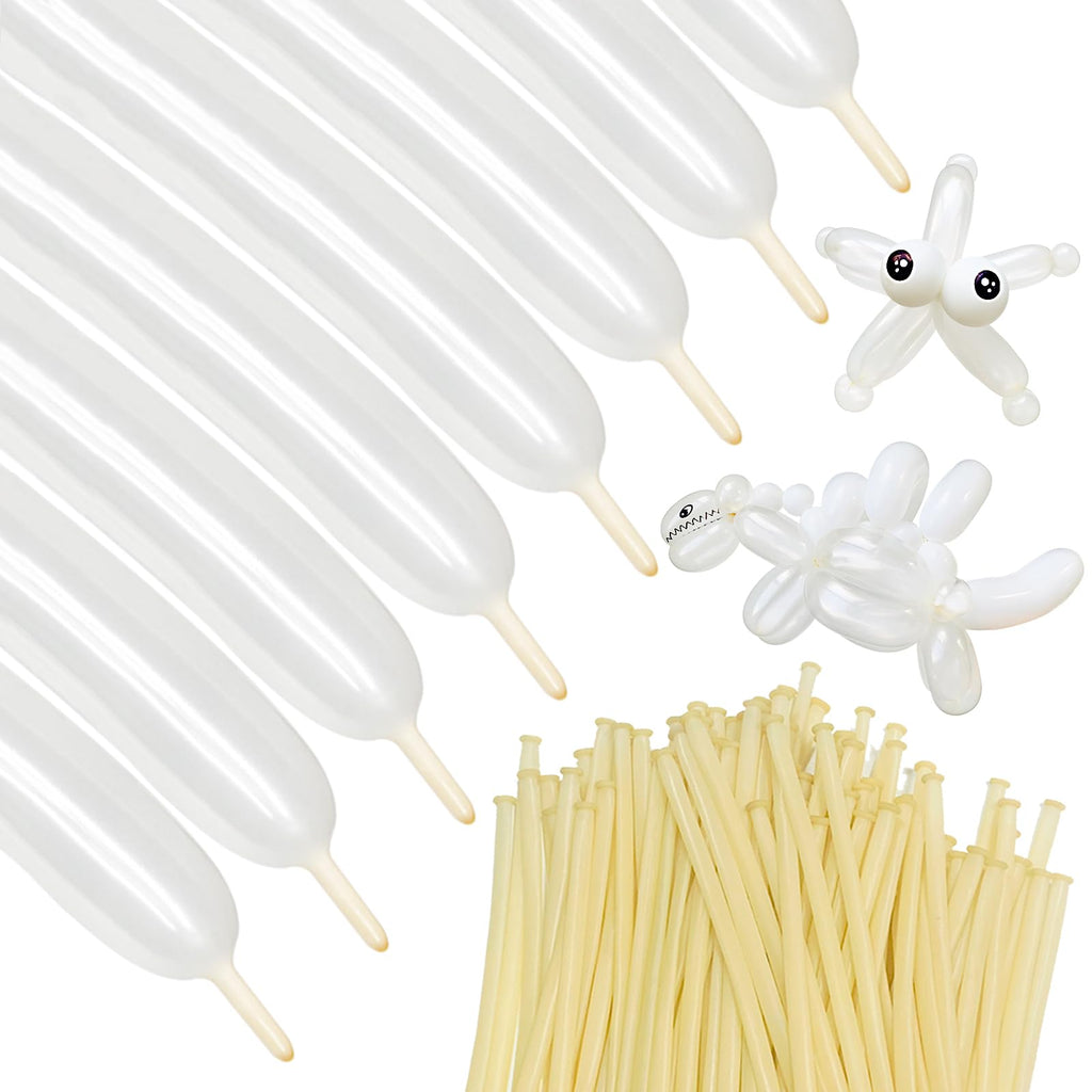 ZBYDNG 260q Clear Long Balloons – Arch, Twisting & Balloon Animals (100pcs)
