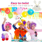 ZBYDNG 260q Clear Long Balloons – Arch, Twisting & Balloon Animals (100pcs)