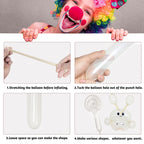 ZBYDNG 260q Clear Long Balloons – Arch, Twisting & Balloon Animals (100pcs)