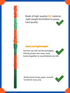 ZCFIFDGB 32-Inch Blue Piñata Stick – Durable Pinata Bat for Kids & Adults