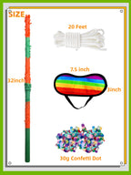 ZCFIFDGB 32-Inch Blue Piñata Stick – Durable Pinata Bat for Kids & Adults