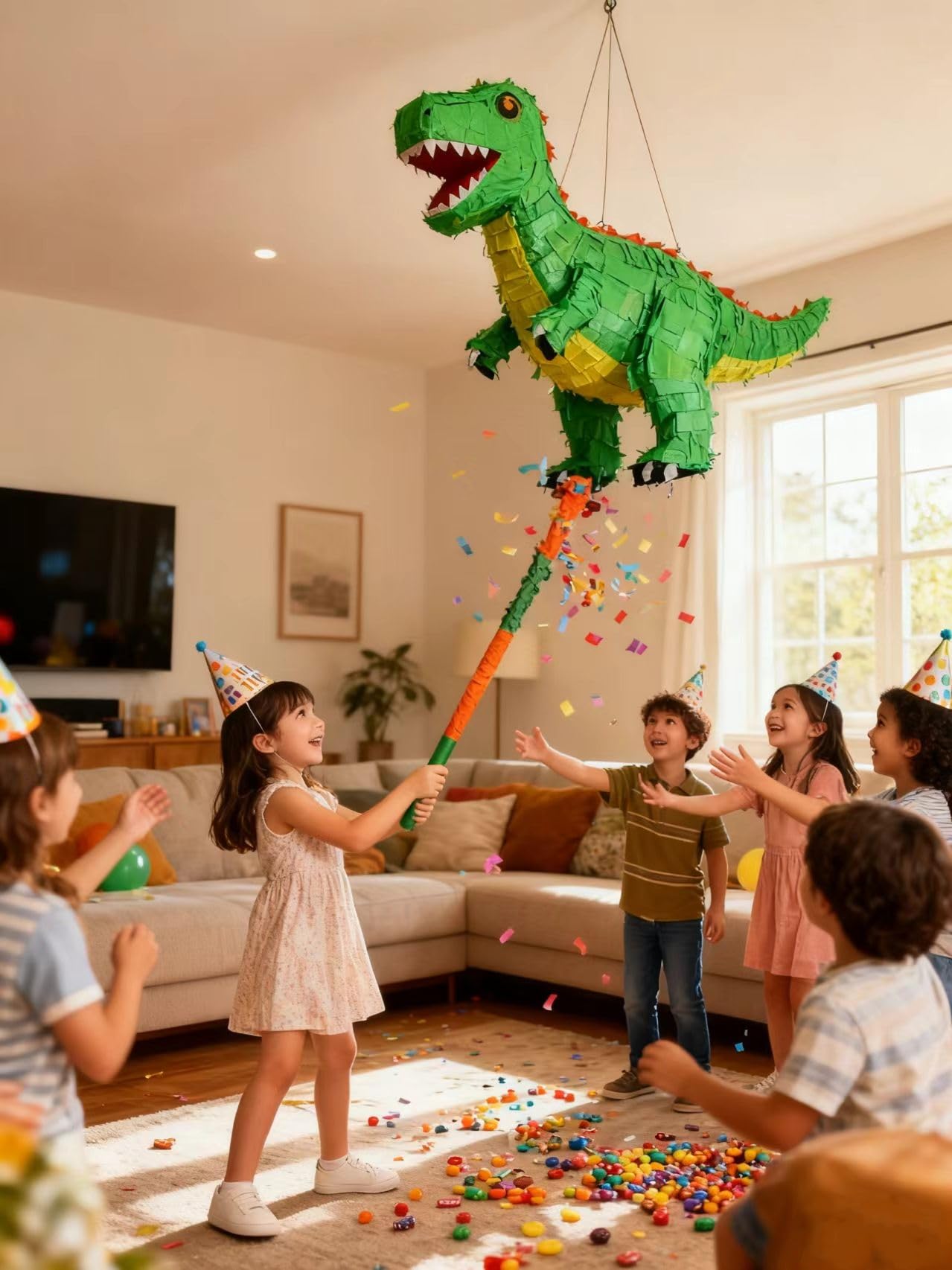 ZCFIFDGB 32-Inch Blue Piñata Stick – Durable Pinata Bat for Kids & Adults