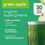 Zena Nutrition Organic Super Greens Powder — 70+ Superfoods, 0 Sugar, 30 Packets