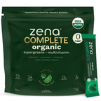 Zena Nutrition Complete Organic Super Greens Powder & Multivitamin – Watermelon Citrus, 30 Packets