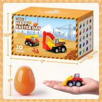 ZenBombs Easter Eggs with Toys Inside - 20pcs Colorful Plastic Eggs for Kids – Surprise Vehicles for Easter Hunt & Party Favors