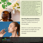 Zenmen Bio-Knoblauchzehen-Extrakt (geruchlose Tinktur) – Immununterstützung, Antioxidantien, 60 ml – Vegan – Hergestellt in den USA