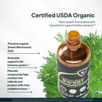 Zenmen Organic Sweet Wormwood Extract (Artemisia Annua) — Immune Support & Antioxidants | 2.32 oz / 60 ml, Vegan, Made in USA