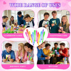 Zenoble 24-Pack Valentines Day Cards for Kids with Spy Pens – Classroom Exchange & Party Favors