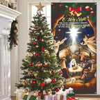 Zeptrix Nativity Christmas Door Cover – Large 71x35 in Polyester Outdoor Banner