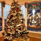 Zeptrix Nativity Christmas Door Cover – Large 71x35 in Polyester Outdoor Banner