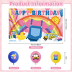Zestoluxe 45 Pcs English Teacher Birthday Decorations – Pre-Assembled Cartoon Party Kit