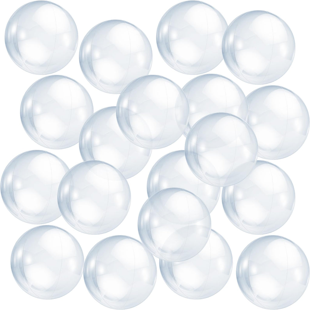 Zhanmai 6-Pack 16-Inch Clear Beach Balls | Inflatable Pool Balloons for Beach Parties & Luau Decor
