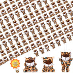 Zhanmai 100 Pcs Mini Cheetah Plush Keychains – Cute Cheetah Stuffed Toys for Party Favors, Classroom Rewards & Gift Bags