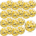 Zhanmai 20 Pieces 8-Inch Mini Glitter Beach Balls – Clear Inflatable Pool Party Favors (Gold)