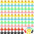 Zhanmai 300 Pcs Mini Rubber Ducks Bulk — Colorful Bath Toys for Party & Shower