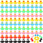 Zhanmai 300 Pcs Mini Rubber Ducks Bulk — Colorful Bath Toys for Party & Shower