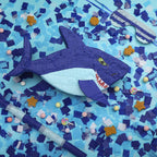 Zhanmai Shark Piñata – 15.7in Ocean Party Kit with Blindfold, Bat & Confetti