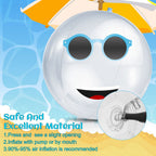 Zhanmai 6-Piece Clear Beach Ball Set — 24-Inch Inflatable Pool Balloons for Beach & Luau Decor