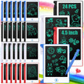Zhehao 24 Pack LCD Mini Writing Tablet for Kids – 4.5-inch Doodle Board, Erasable & Reusable, Party Favors & Classroom Gifts