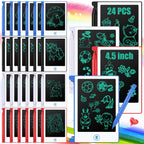 Zhehao 24 Pack LCD Mini Writing Tablet for Kids – 4.5-inch Doodle Board, Erasable & Reusable, Party Favors & Classroom Gifts