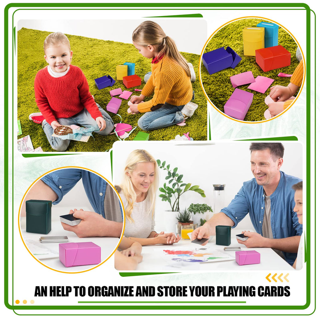 Zhehao 40-Piece Deck Card Boxes with 20 Dividers – 20 Deck Cases & Divider Set | Card Storage Organizer for Trading, Family, Party Games