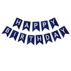 ZHENGYE Blue Happy Birthday Banner – DIY Party Decoration