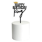 ZHENGYE Crown King Birthday Cake Topper – Acrylic Decorations
