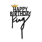 ZHENGYE Crown King Birthday Cake Topper – Acrylic Decorations