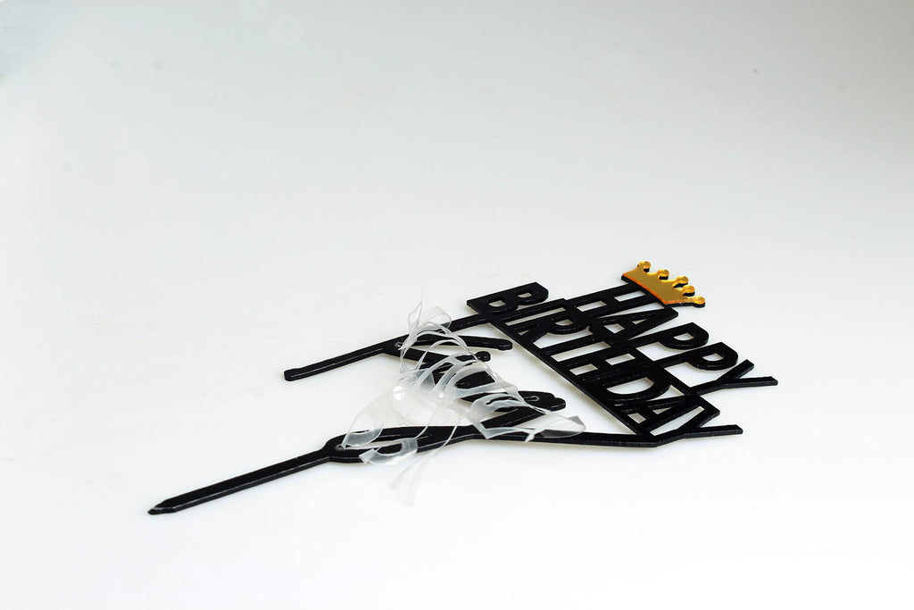 ZHENGYE Crown King Birthday Cake Topper – Acrylic Decorations