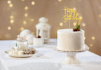 ZHENGYE Gold Happy Birthday Cake Topper – Acrylic, 3.9in Wide, 5.3in Plunger