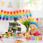 ZHUOWEISM 30Pcs Black 10th Birthday Cupcake Toppers – Glitter Straight Outta 2016