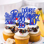 ZHUOWEISM 30 Pcs 10th Birthday Cupcake Toppers Glitter - Straight Outta 2016