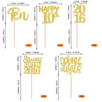 ZHUOWEISM 30Pcs Straight Outta 2016 Cupcake Toppers – Gold Glitter for 10th Birthday Party