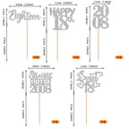 ZHUOWEISM 30Pcs Glitter 18th Birthday Cupcake Toppers Straight Outta 2008 Silver