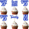 ZHUOWEISM 30pcs 20th Birthday Cupcake Toppers Glitter Blue – Straight Outta 2006