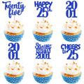 ZHUOWEISM 30Pcs 25th Birthday Cupcake Toppers Glitter – Straight Outta 2001 Party Decorations