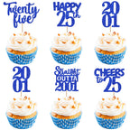 ZHUOWEISM 30Pcs 25th Birthday Cupcake Toppers Glitter – Straight Outta 2001 Party Decorations