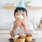 ZHUOWEISM 30Pcs Glitter Cupcake Toppers – Straight Outta 2016, 10th Birthday & Anniversary Picks, Silver