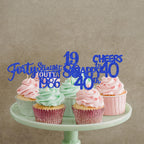 ZHUOWEISM 30Pcs 40th Birthday Cupcake Toppers Glitter – Straight Outta 1985 (Blue)