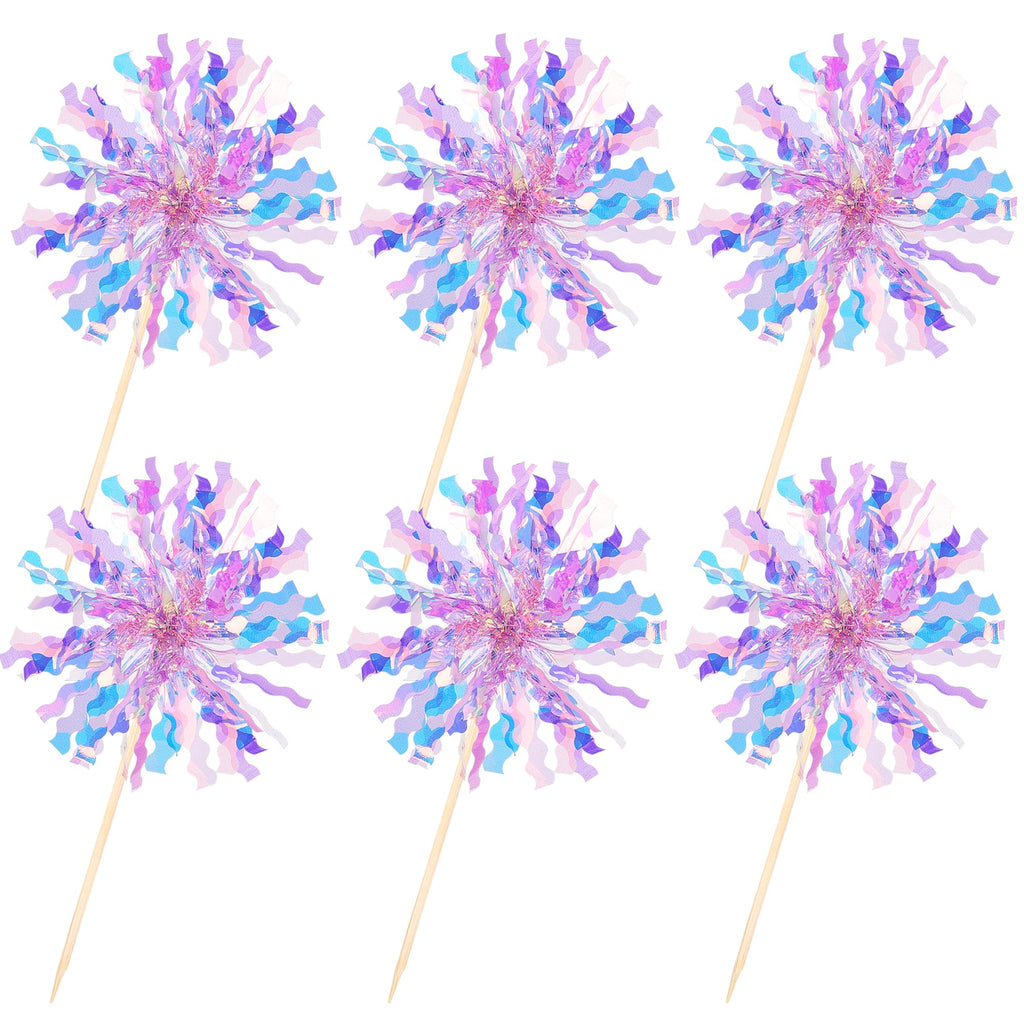 ZHUOWEISM 30 PCS Foil Firework Cupcake Toppers – Sparkling Birthday Party Picks