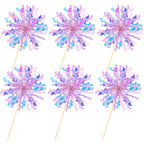 ZHUOWEISM 30 PCS Foil Firework Cupcake Toppers – Sparkling Birthday Party Picks
