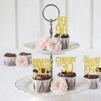 ZHUOWEISM 30PCS Straight Outta 1996 Cupcake Toppers - Gold Glitter 30th Birthday Picks