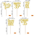 ZHUOWEISM 30PCS Straight Outta 1991 Cupcake Toppers – Gold Glitter for 35th Birthday