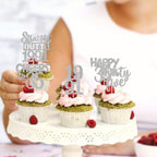 ZHUOWEISM 30 Pcs 35th Birthday Cupcake Toppers Glitter – Straight Outta 1991 Party Picks (Silver)