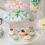 ZHUOWEISM 30Pcs Glitter 40th Birthday Cupcake Toppers — Straight Outta 1986, Rose Gold